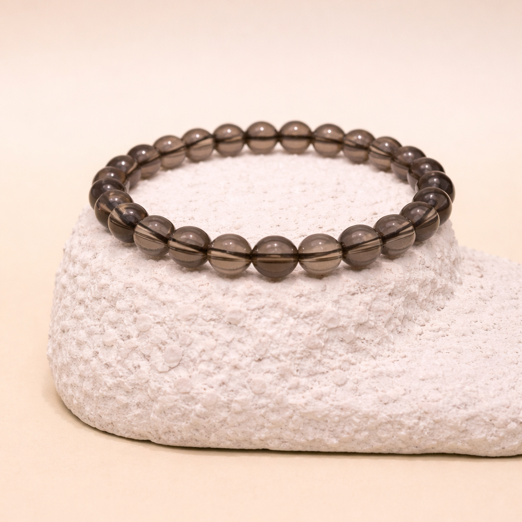Pulsera de Cuarzo Ahumado 8mm
