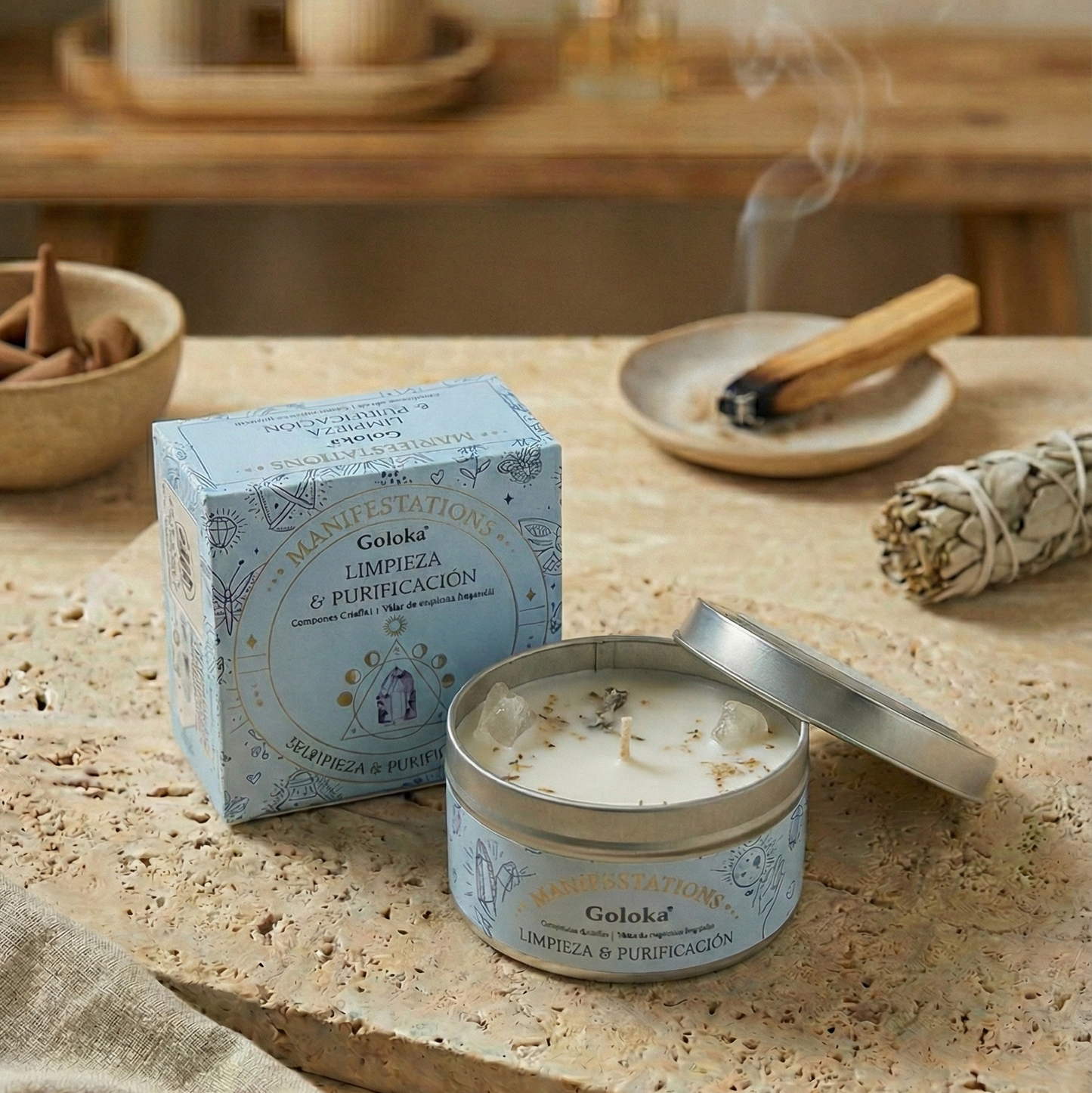 Vela Limpieza y Purificación – Selenita