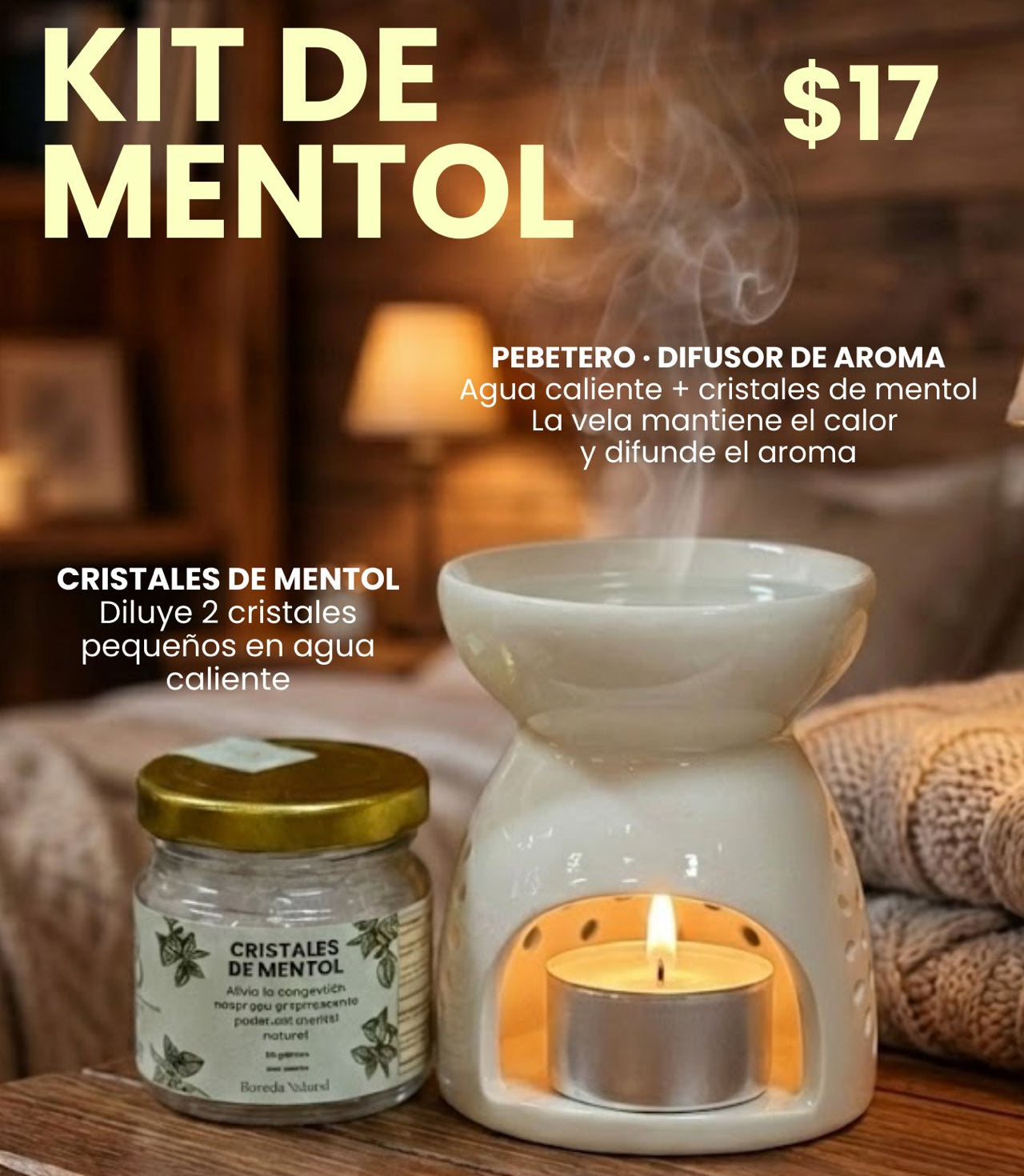 Kit de Mentol + Difusor de Aroma