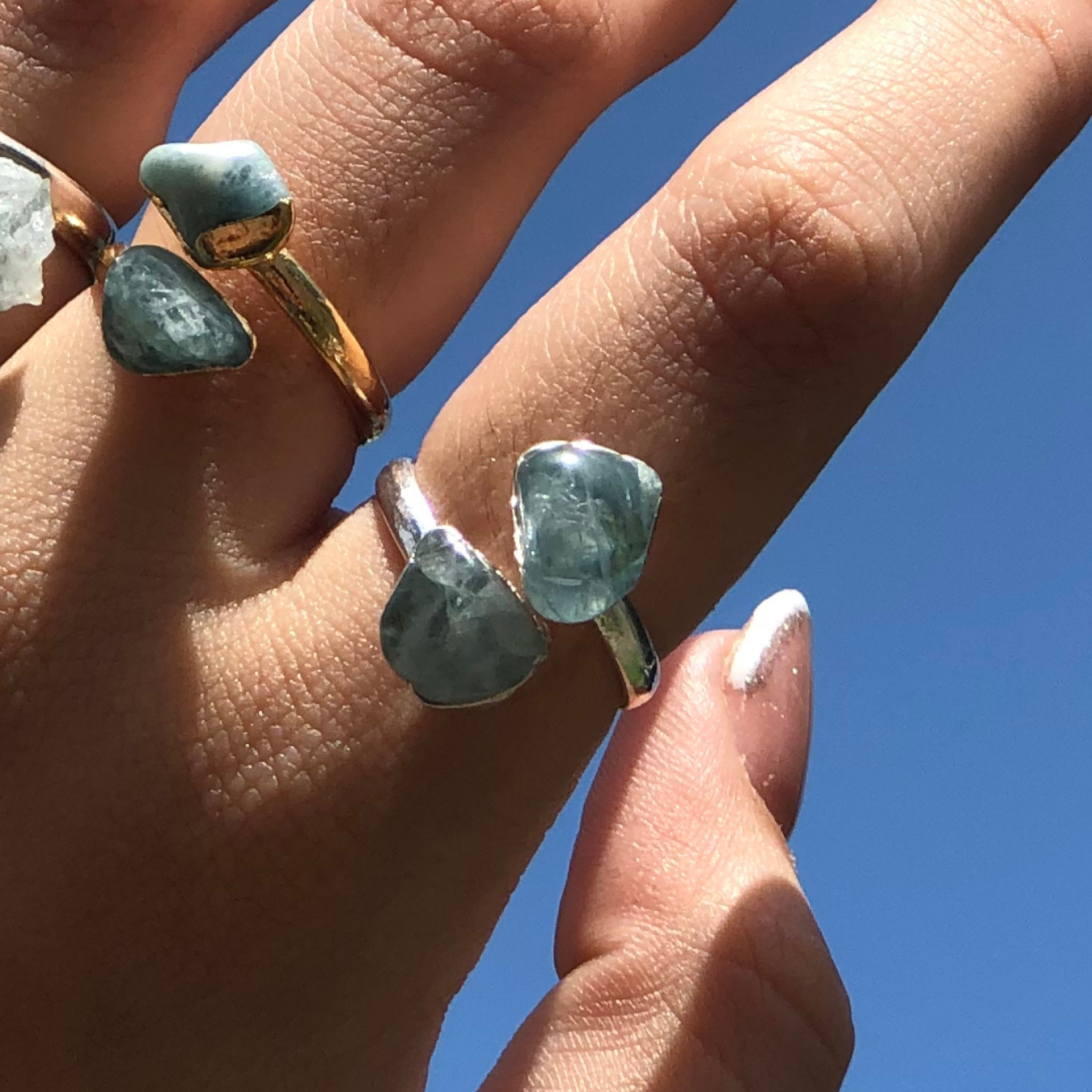 Anillo de Aquamarina Ajustable