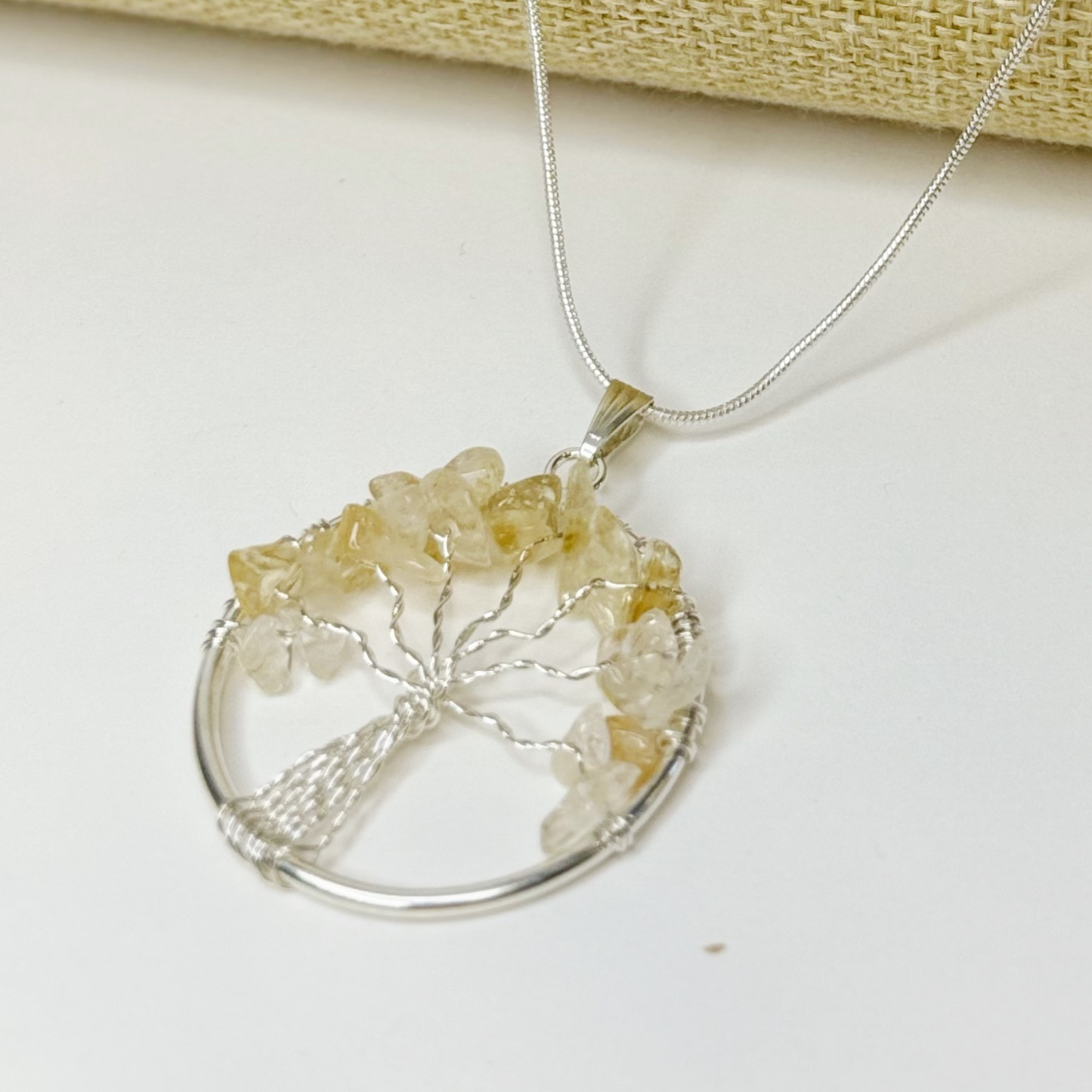 Collar del Arbol de la Vida en Citrino