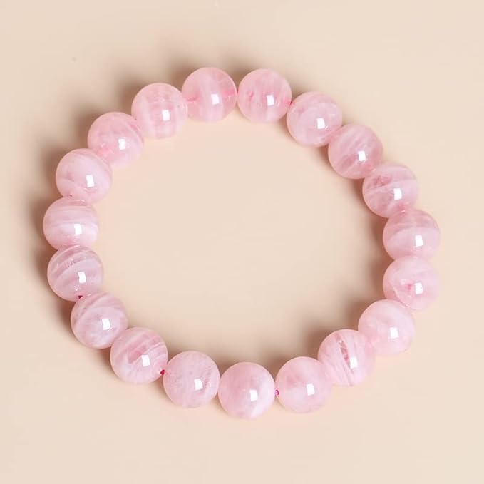 Pulsera de Cuarzo Rosa 8mm.