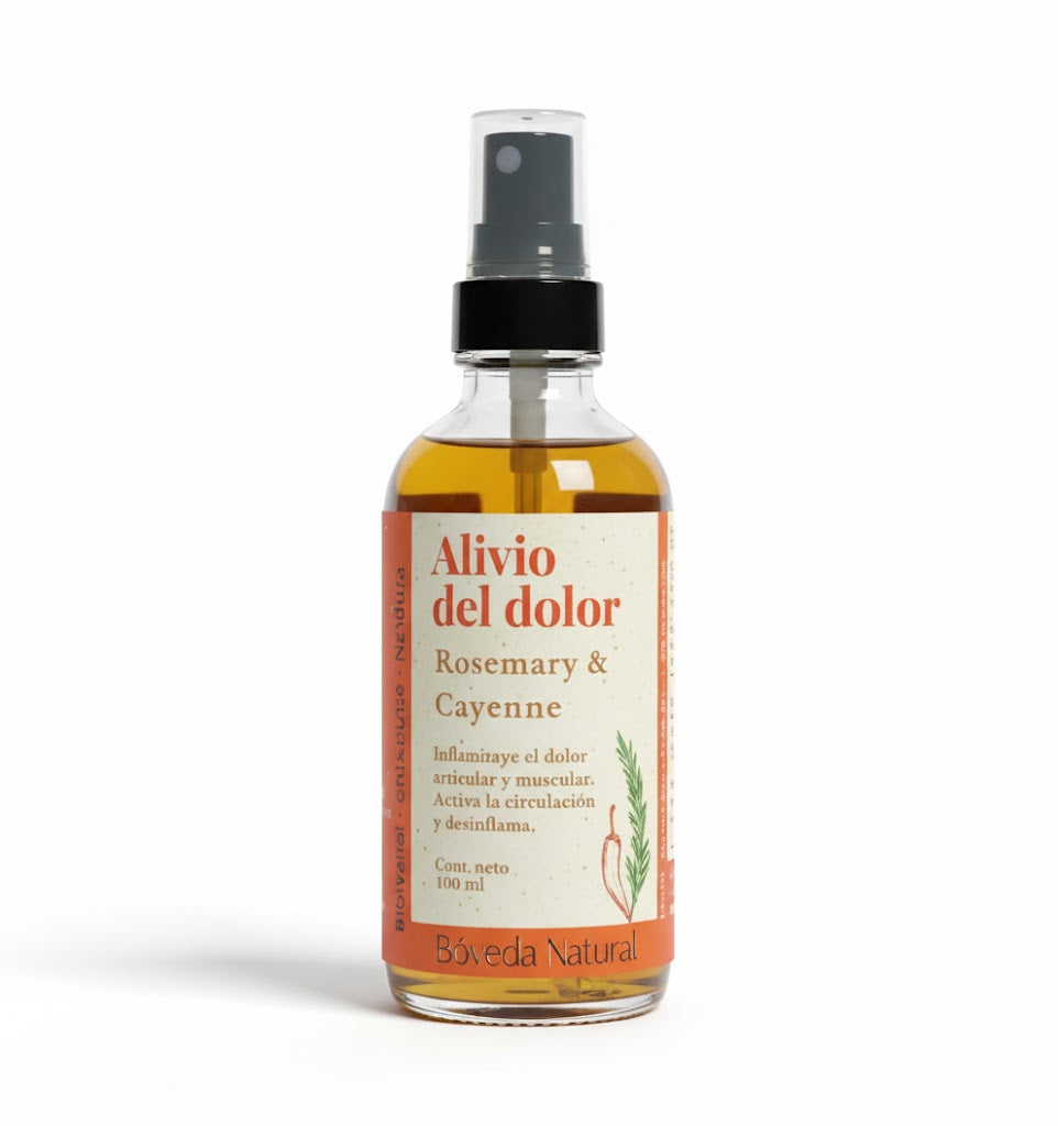 Spray de Romero y Cayena - Alivio del Dolor 100ml