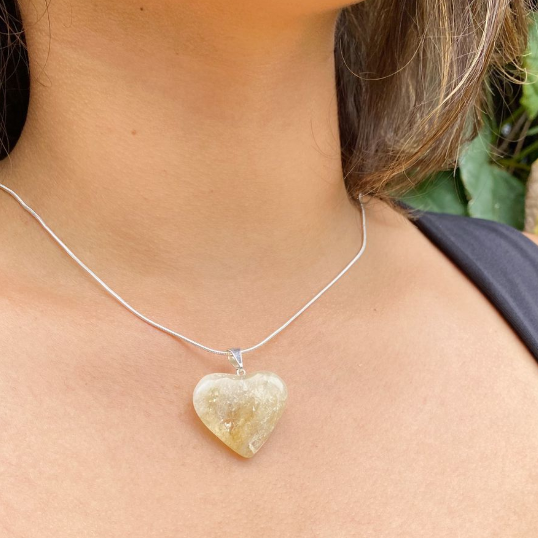 Corazón Mediano Citrino - Abundancia - Dije