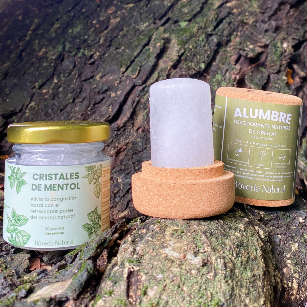Set Natural Alumbre+Cristales de Mentol