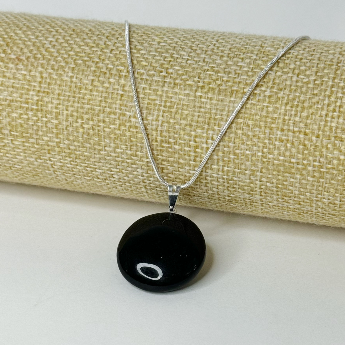 Luna Llena Obsidiana - Protección - Dije