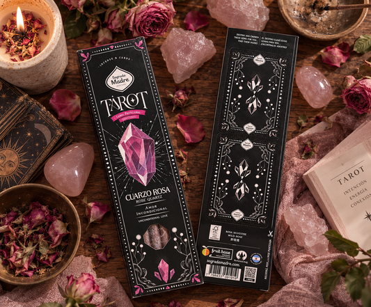 Incienso Tarot Cuarzo Rosa - Amor incondicional y sanación emocional