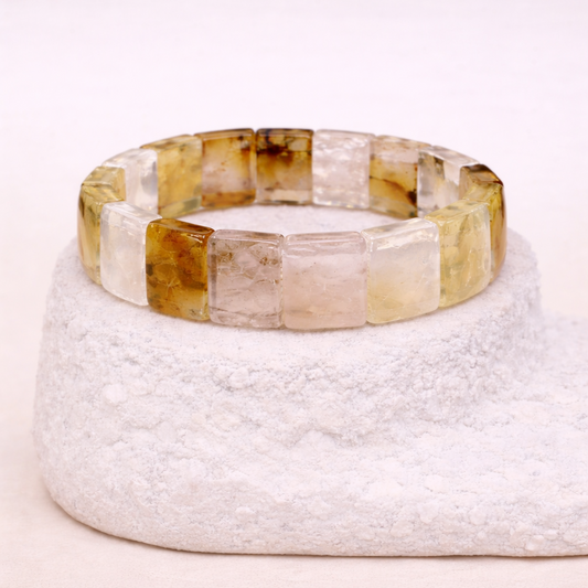 Pulsera de Cuarzo Fuego cuadrada - Pasión