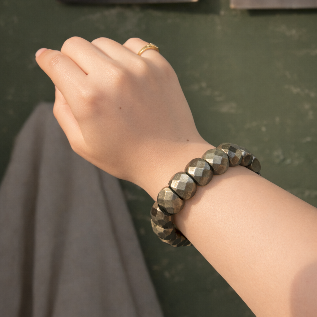 Pulsera de Pirita Ovalada - Abundancia