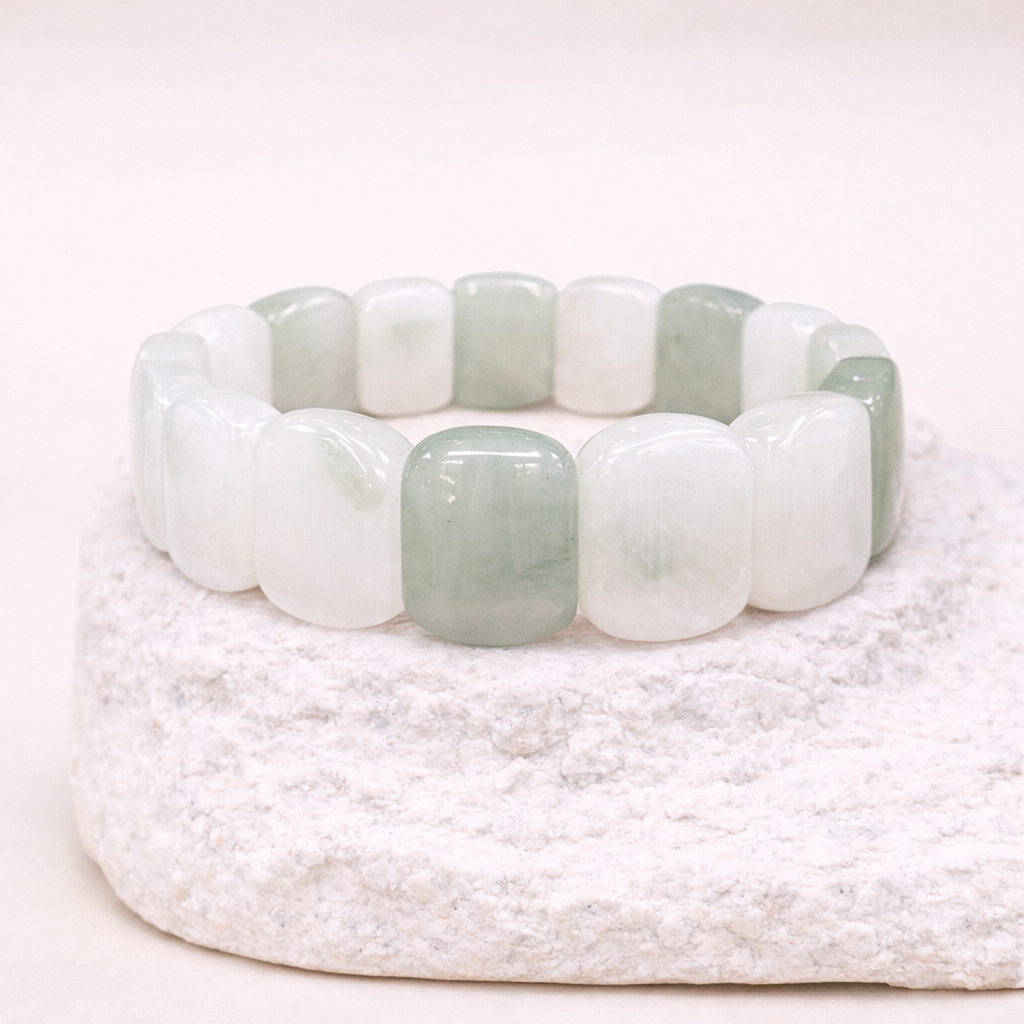 Pulsera de Jade Blanco Ovalada - Sanación