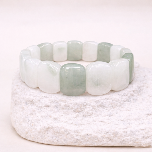 Pulsera de Jade Blanco Ovalada - Sanación