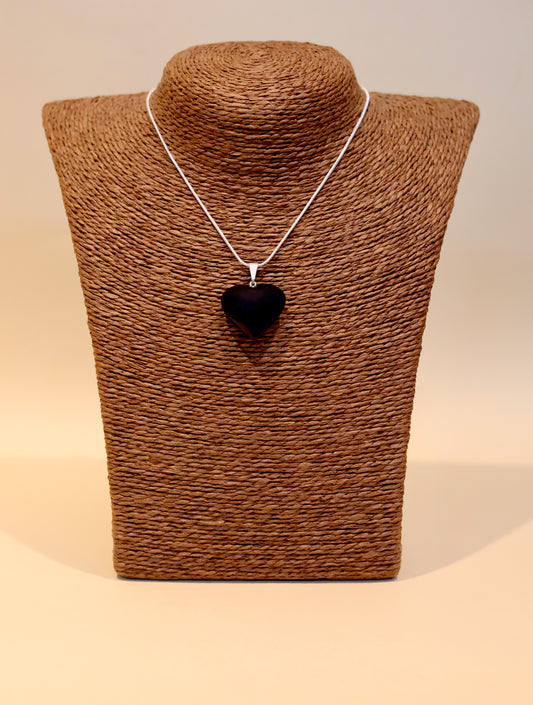 Corazón Mediano Obsidiana - Protección - Dije