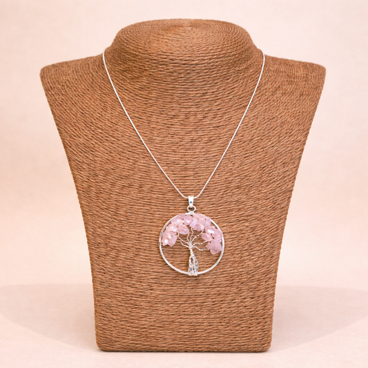 Árbol de la Vida - Cuarzo Rosa - Dije