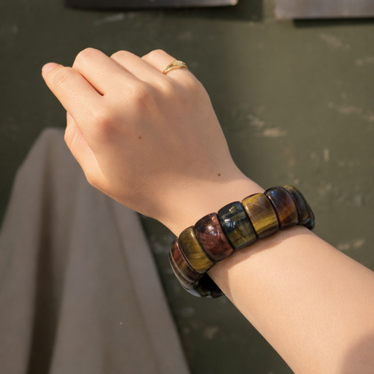 Pulsera de 3 Ojo de Tigre - Protección, Creatividad y Seguridad