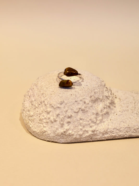 Anillo de Ojo de Tigre Ajustable