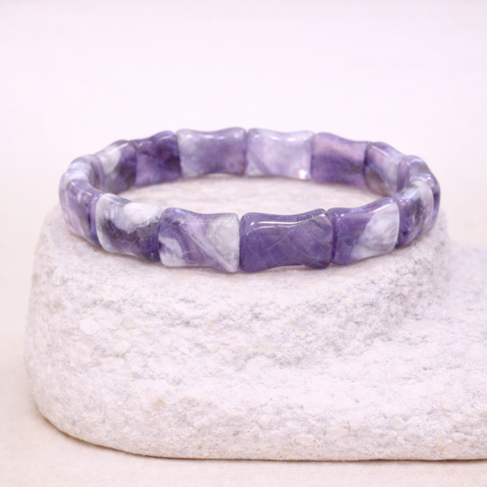 Pulsera de Amatista Chevron - Calma