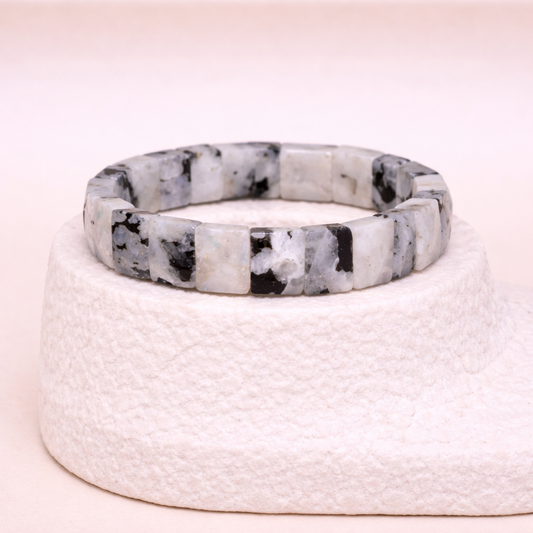 Pulsera de Piedra de luna Cuadrada