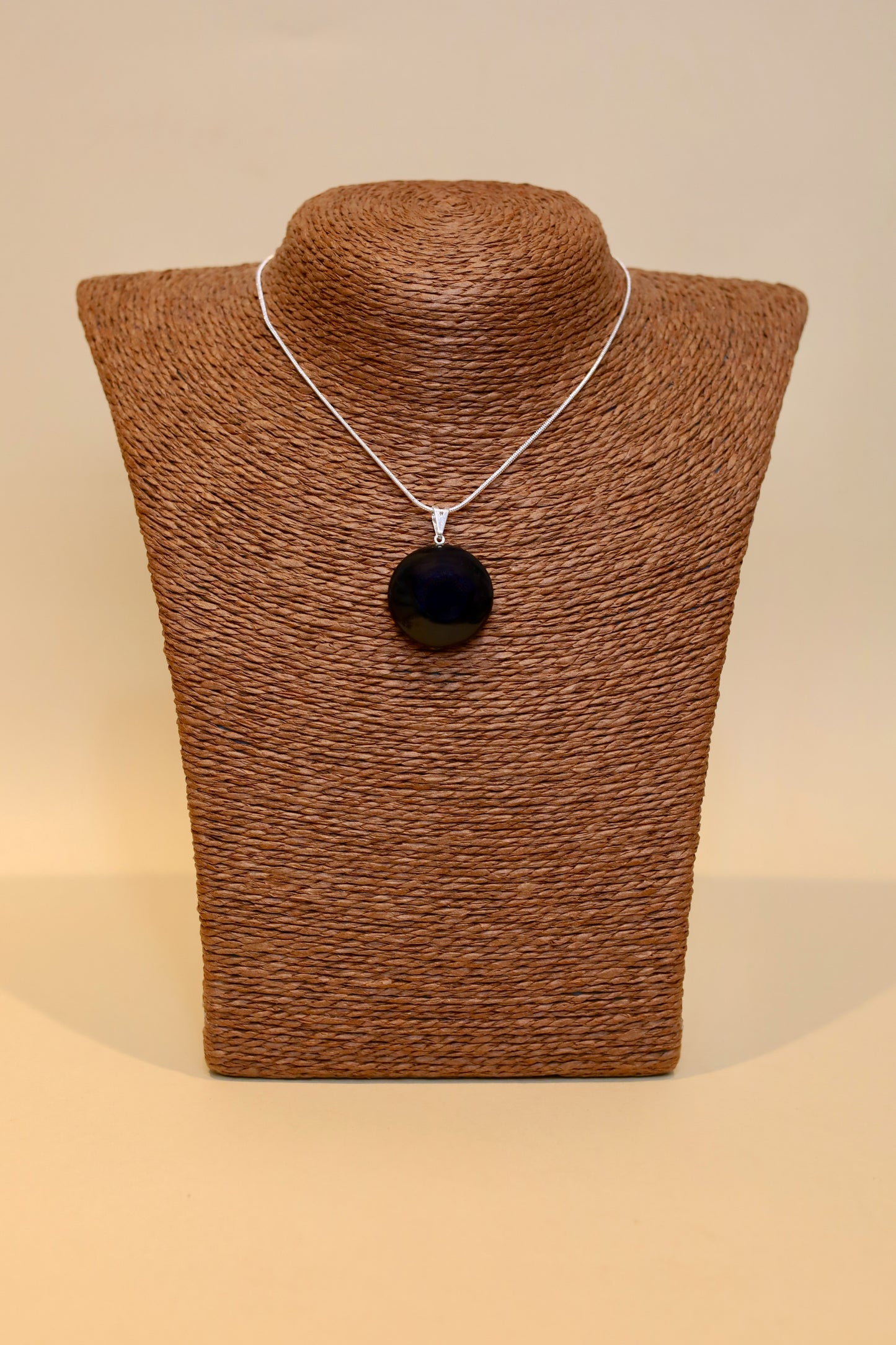 Luna Llena Obsidiana - Protección - Dije