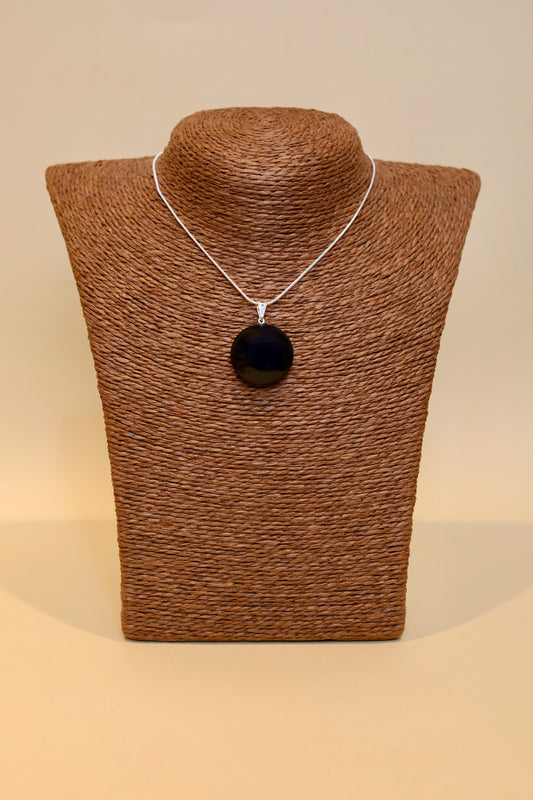 Luna Llena Obsidiana - Protección - Dije