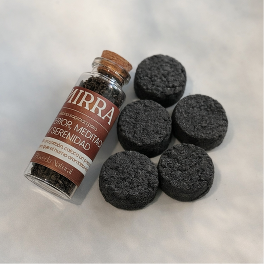 Kit de Carbón Neutro con Resina de Mirra