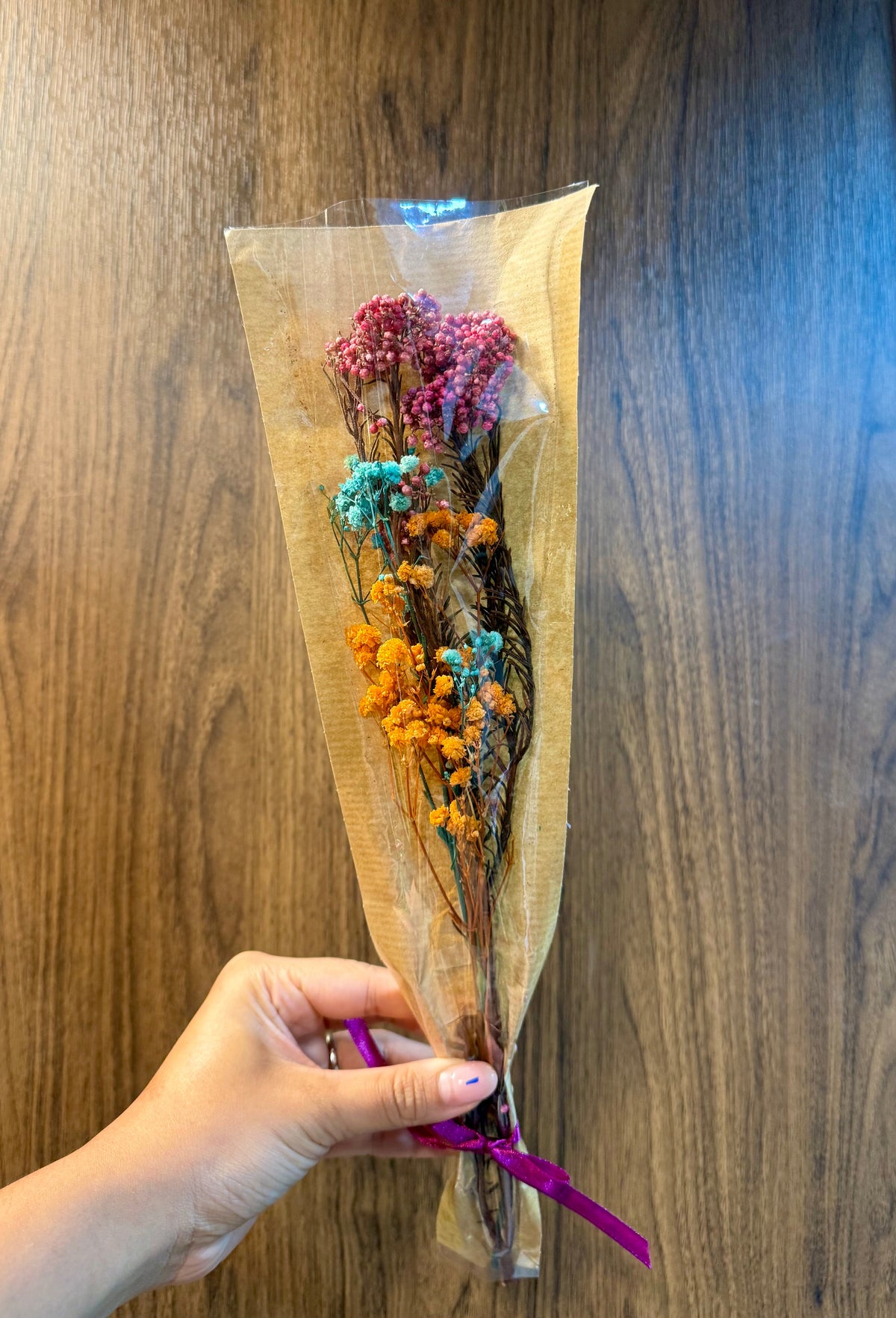 Mini bouquet de flores preservadas