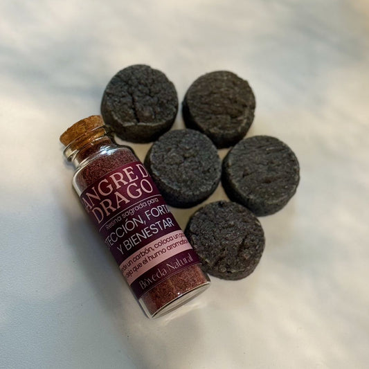Kit de Carbón Neutro con Resina de Sangre de Dragón