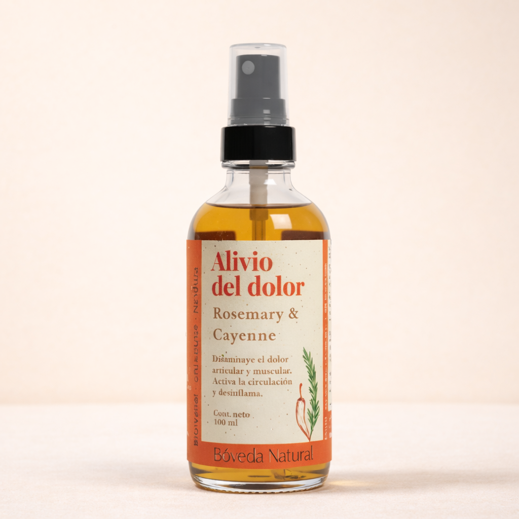 Spray de Romero y Cayena - Alivio del Dolor 100ml