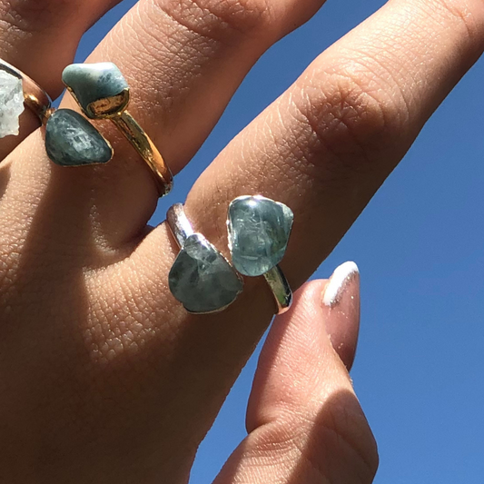Anillo de Aquamarina Ajustable