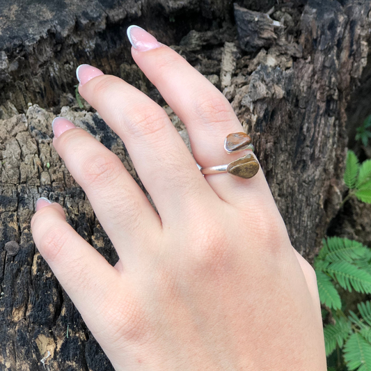 Anillo de Ojo de Tigre Ajustable
