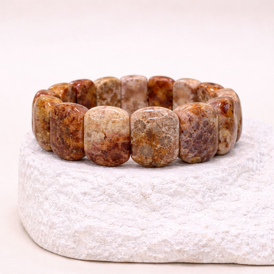 Pulsera de Jade Coral Ovalada - Optimismo
