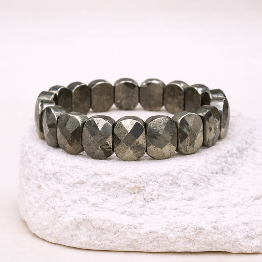 Pulsera de Pirita Ovalada - Abundancia