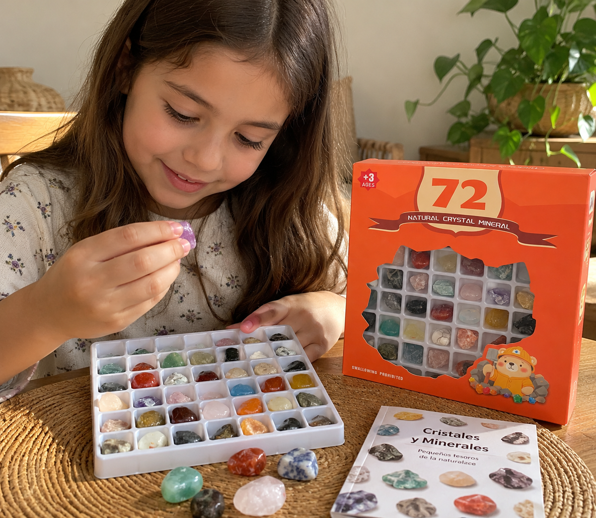 Kit 72 cristales y minerales naturales