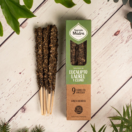 Incienso Natural  x9 - Eucalipto, Laurel y Cedro