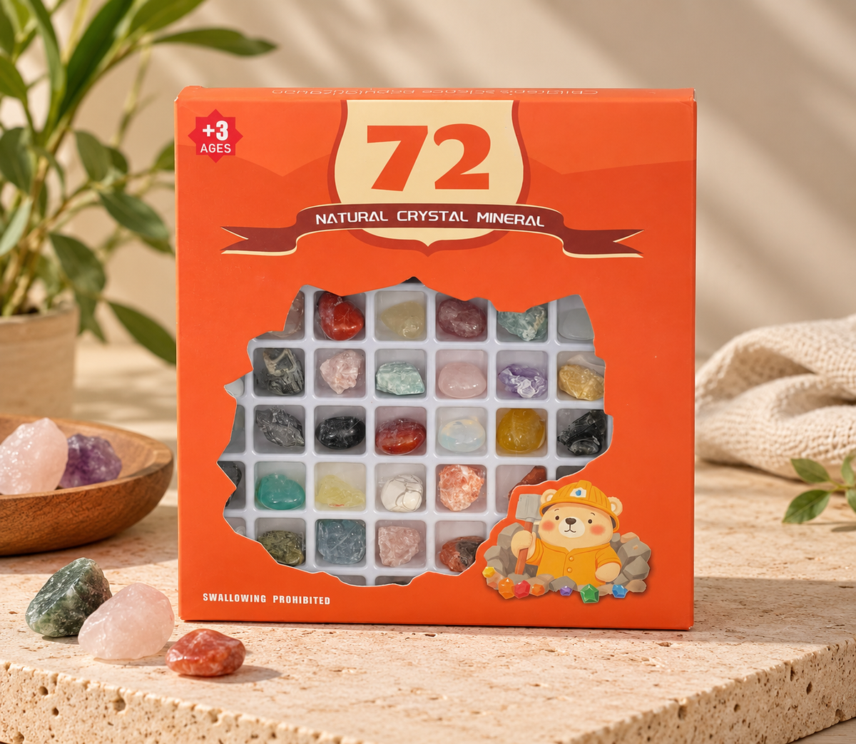 Kit 72 cristales y minerales naturales