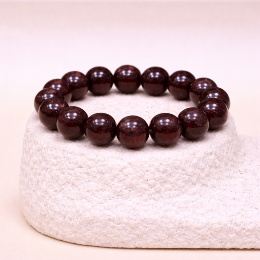 Pulsera Granate 6 estrellas de cubo - Vitalidad