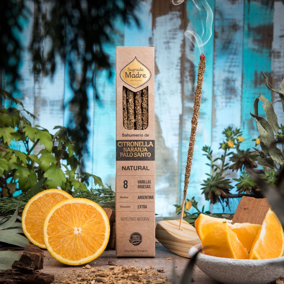 Incienso Natural – Citronela, Naranja y Palo Santo